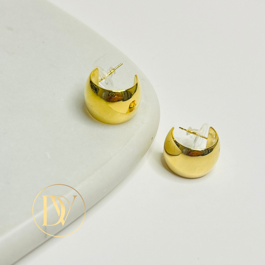 18K Gold-Plated Chunky Stud Earrings