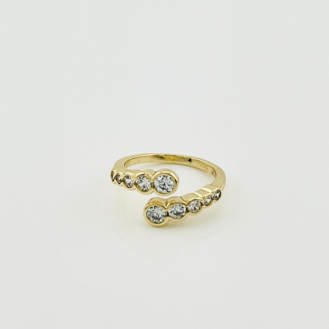 Gold Rings with Sparkling Stones