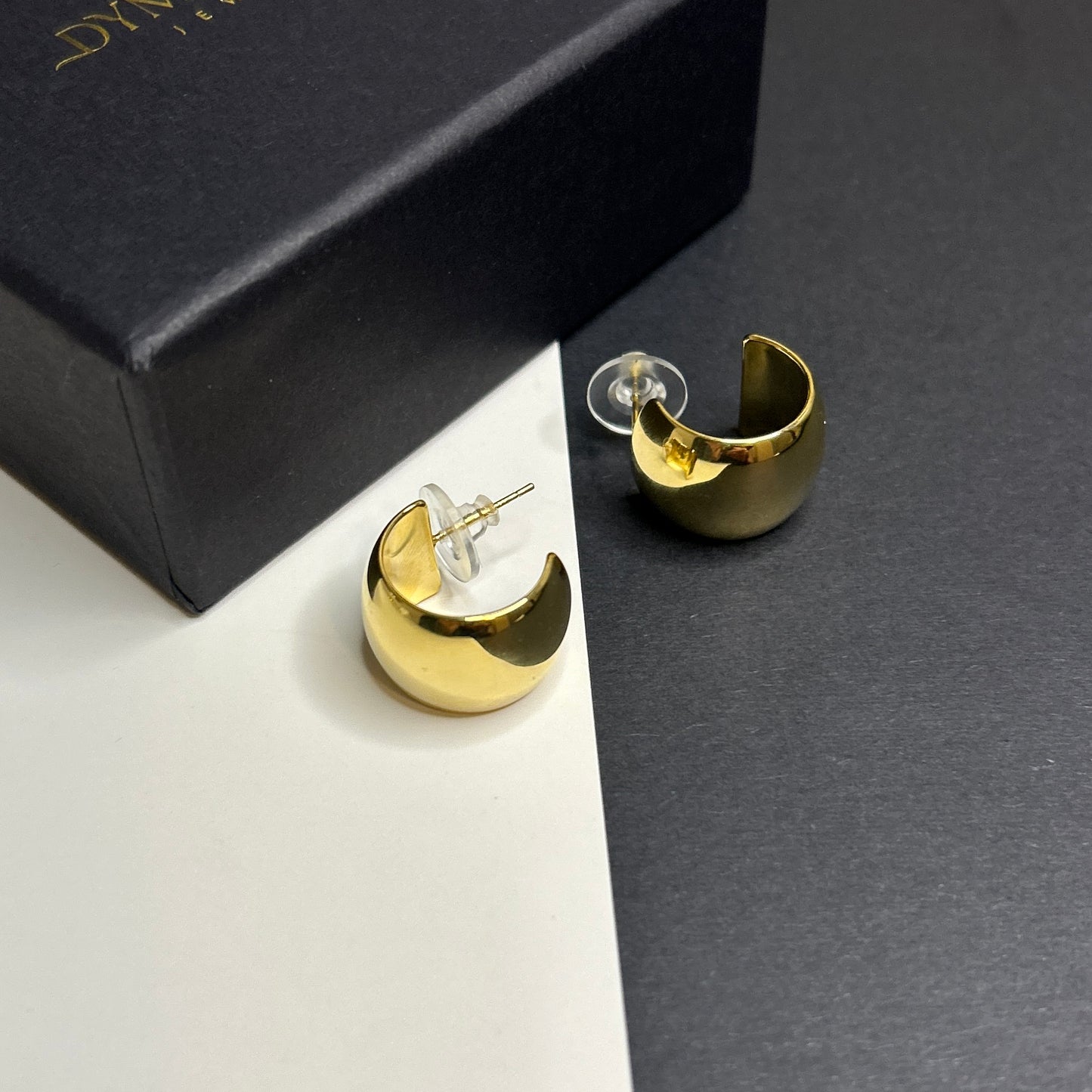 18K Gold-Plated Chunky Stud Earrings