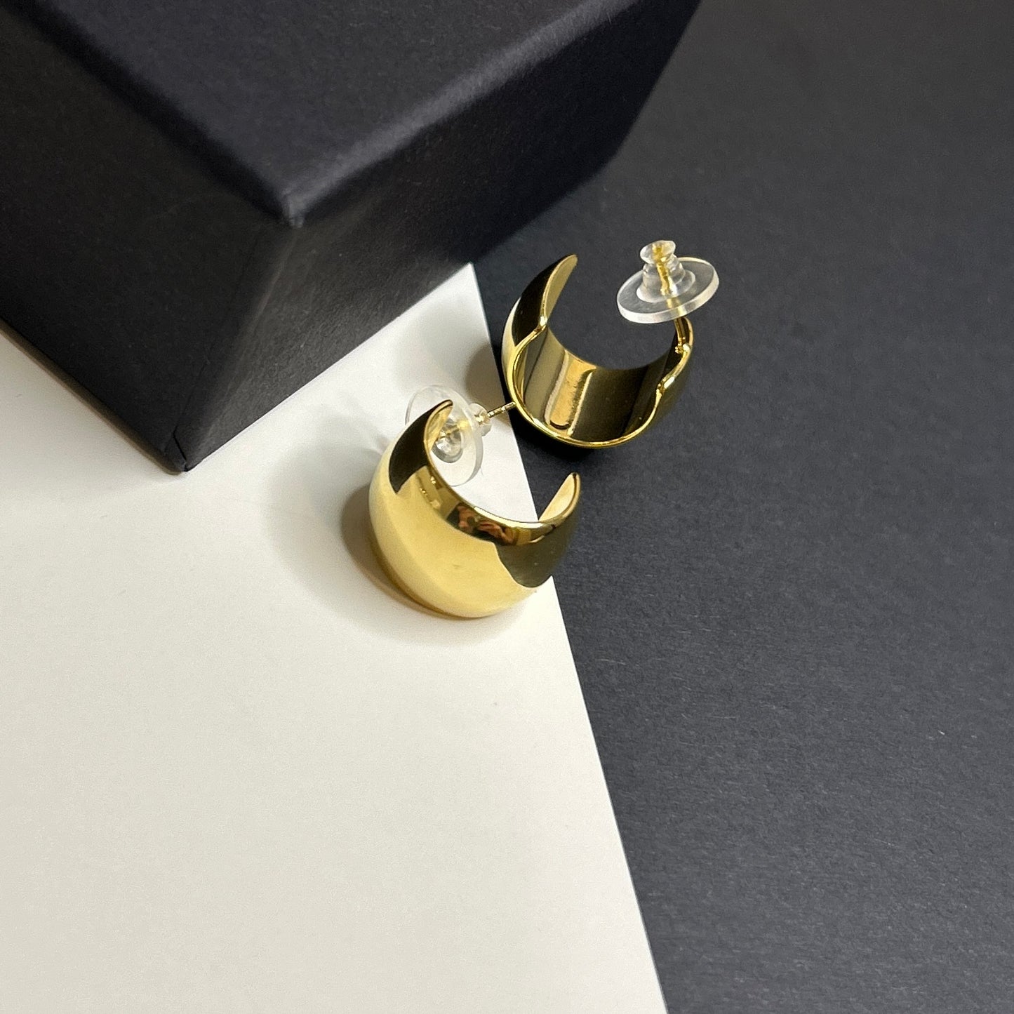 18K Gold-Plated Chunky Stud Earrings