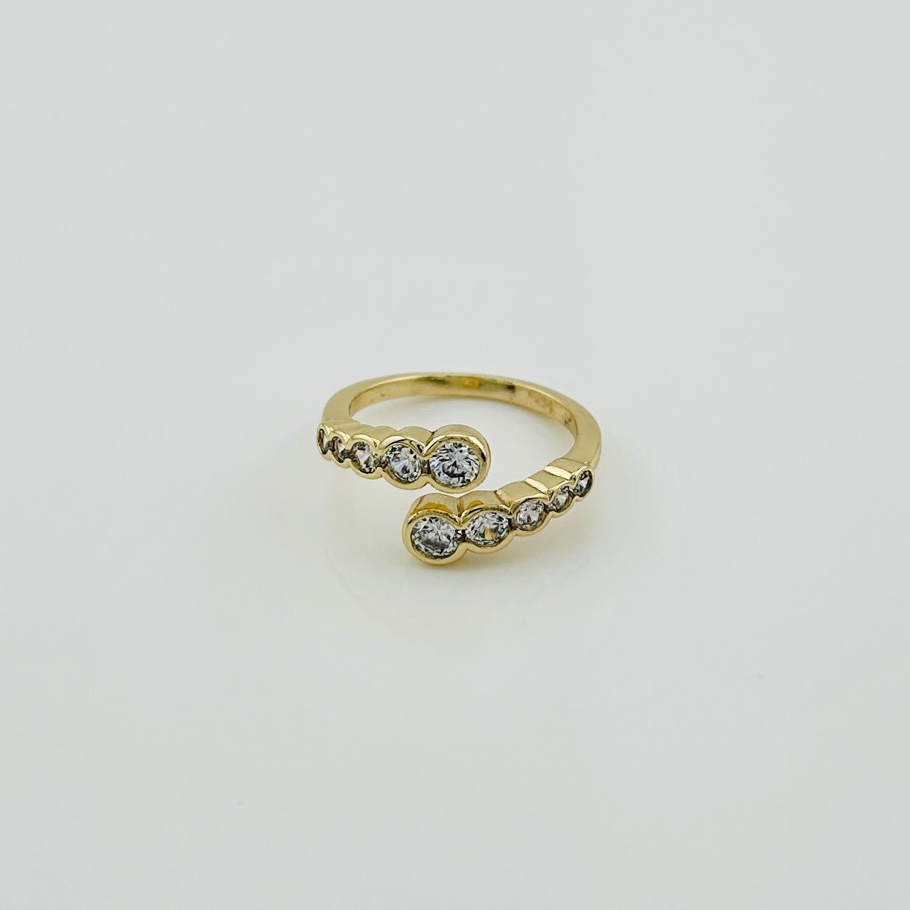 Gold Rings with Sparkling Stones