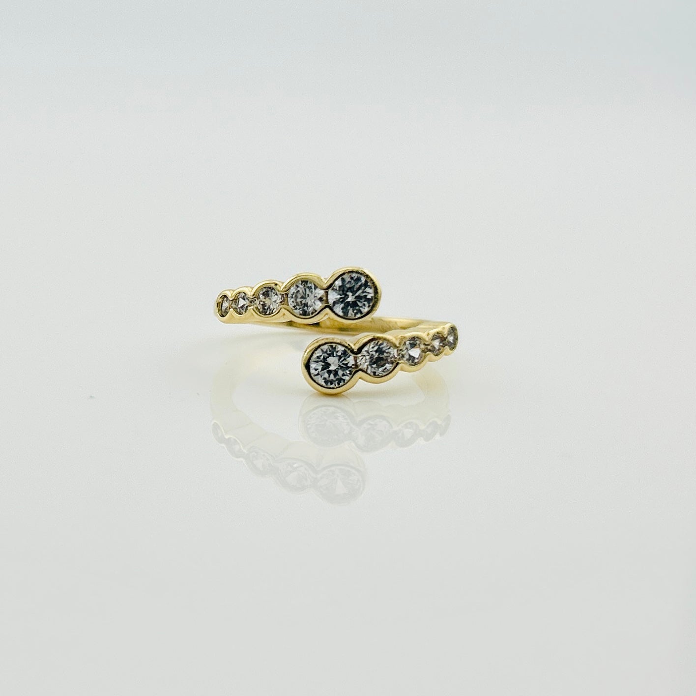 Gold Rings with Sparkling Stones