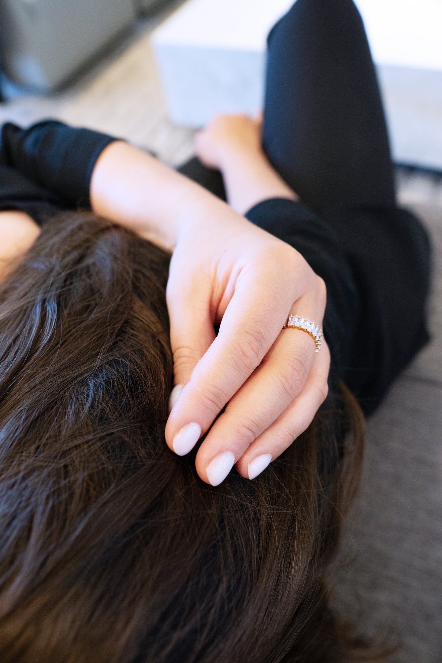 Gold-Plated Eternity Rings with Baguette-Cut Stones