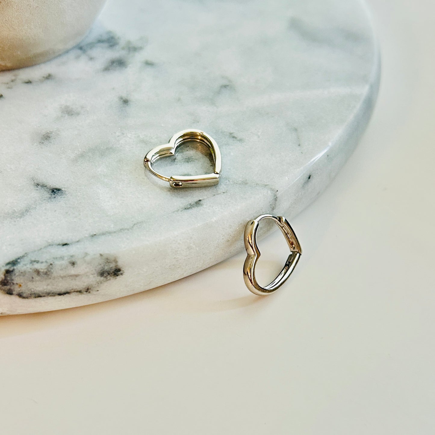 Heart-Shaped Earrings – Silver and Gold Color Options