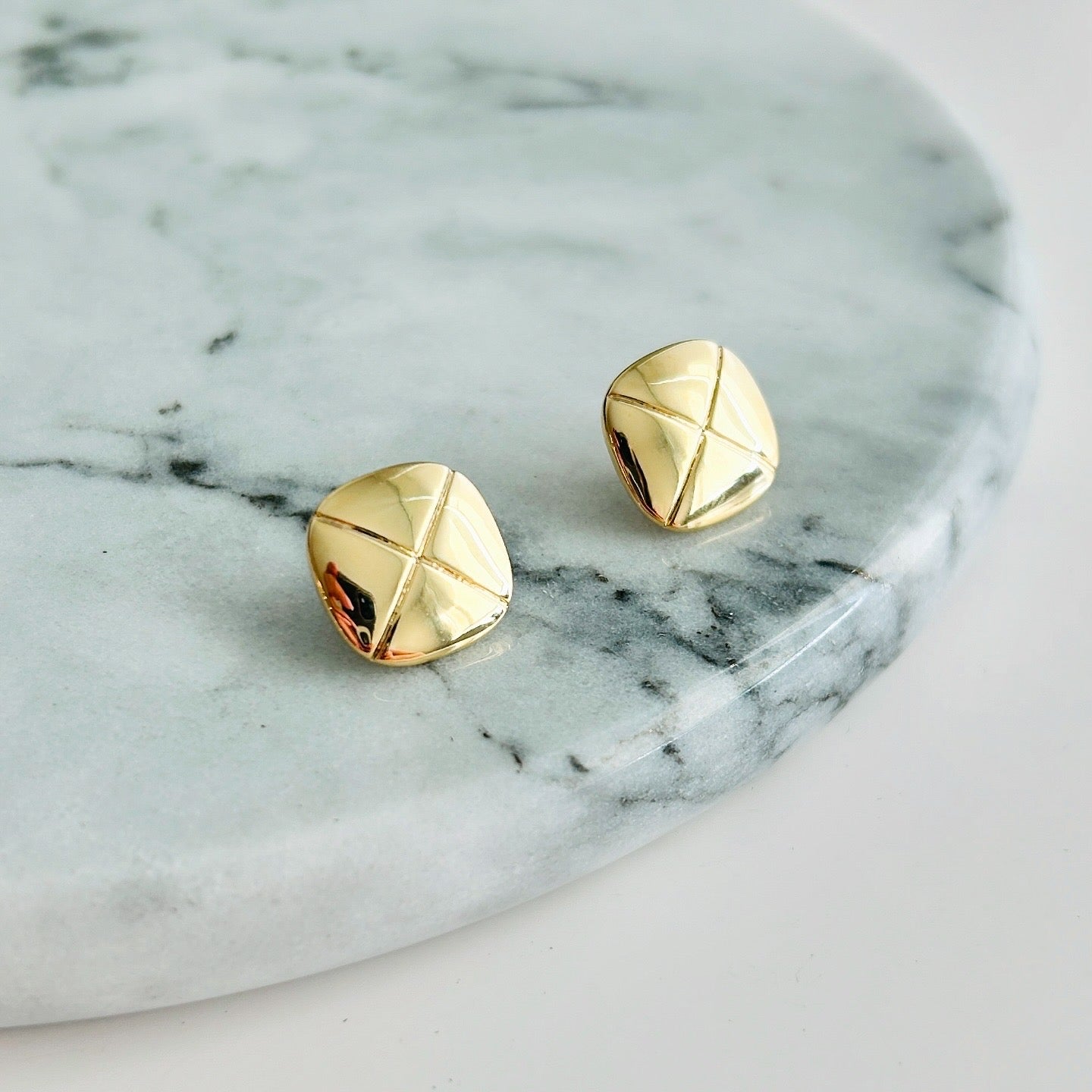 14k Gold Plated Sterling Silver Stud Earrings