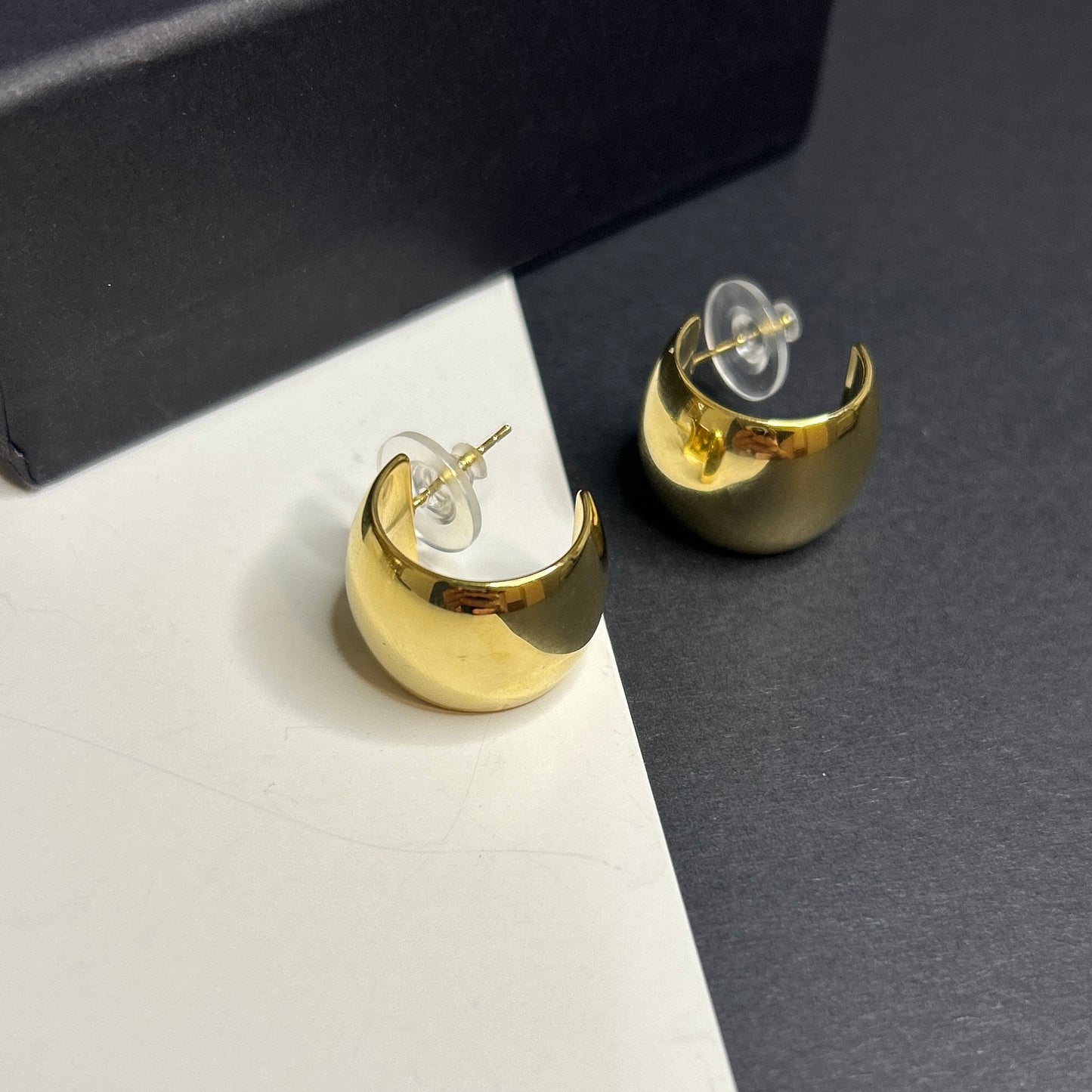 18K Gold-Plated Chunky Stud Earrings