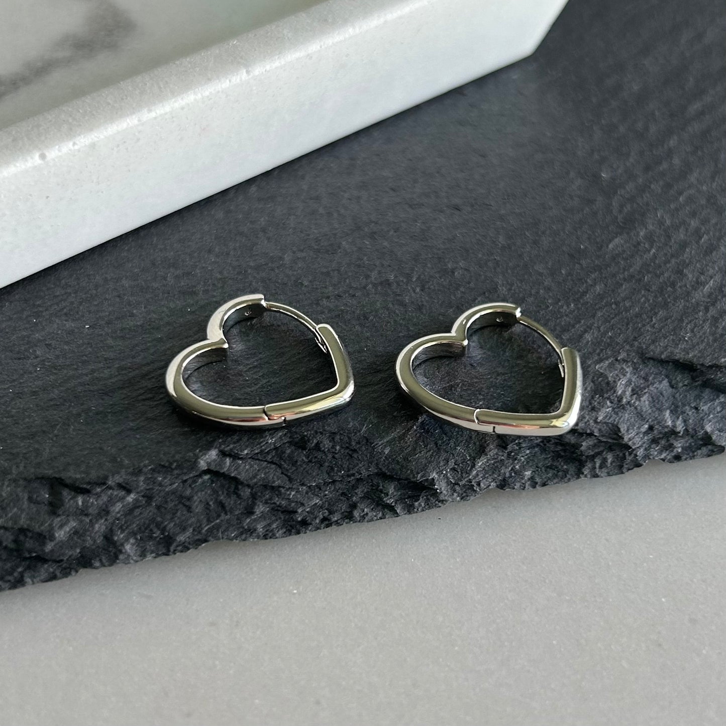 Heart-Shaped Earrings – Silver and Gold Color Options