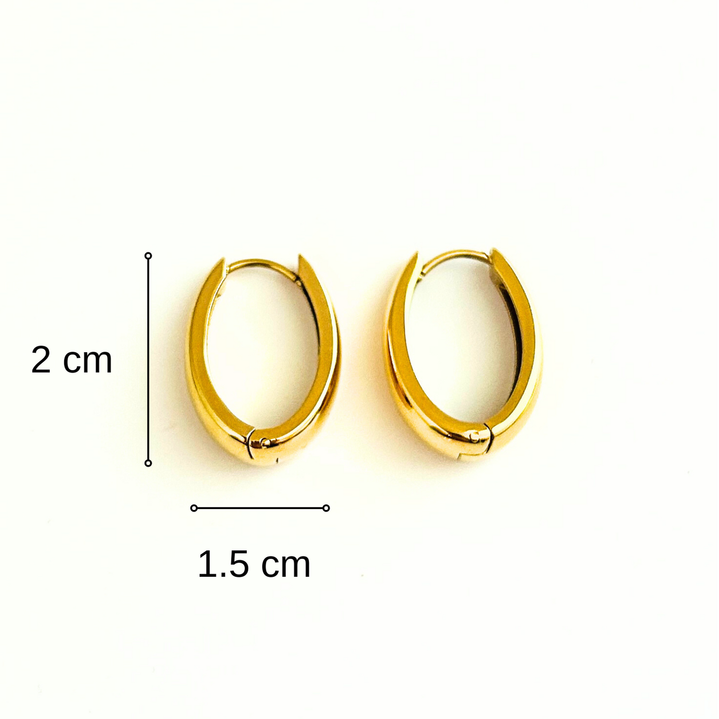 Classic Stainless Steel Hoop Earrings – 18K Gold Plated, Durable and Stylish